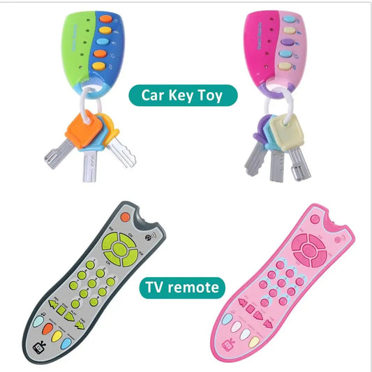 Toy Music Mobile Phone, TV Remote Control, Car Key Early Educational Toys
