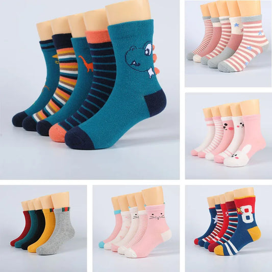 5 Pairs Animal Cartoon Pattern Socks