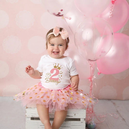 1 & 2 Year Baby Girl Birthday Party Tutu Dress